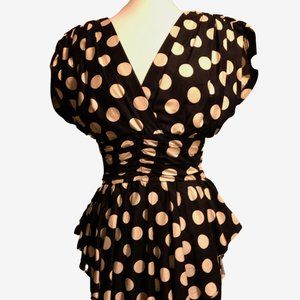 Vintage Suzette's Exclusive Designs polka dot dres